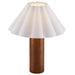 Modway Flora Wood Table Lamp With Pleated Petal Shade Living Room Furniture - Features