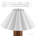 Modway Flora Wood Table Lamp With Pleated Petal Shade Living Room Furniture in Brown - Detail View
