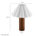 Modway Flora Wood Table Lamp With Pleated Petal Shade Living Room Furniture - Close-Up
