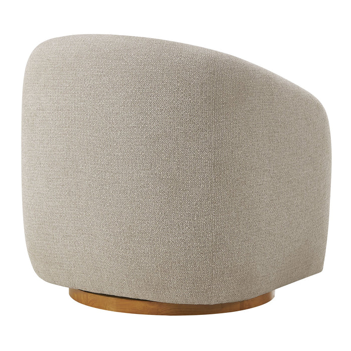 Holland Swivel Chenille Fabric Armchair
