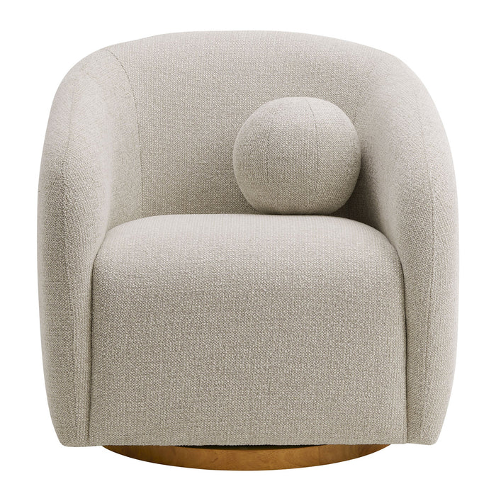 Holland Swivel Chenille Fabric Armchair