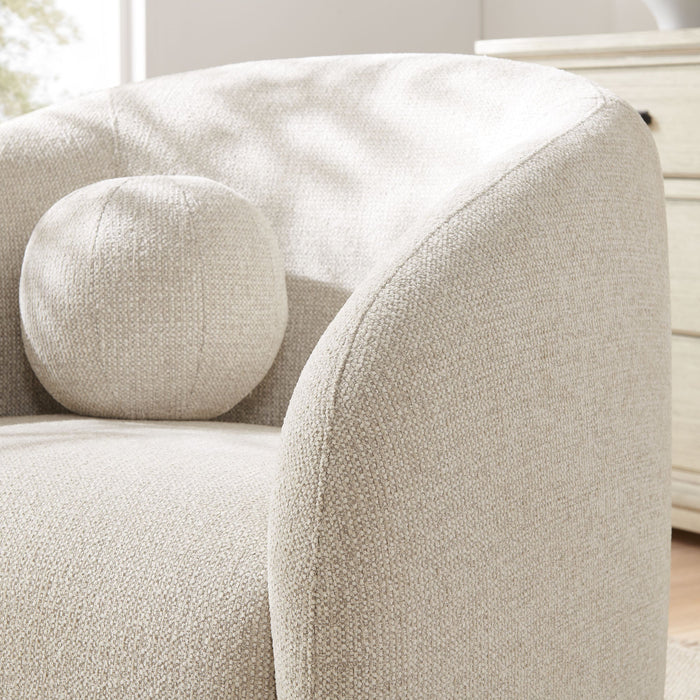 Holland Swivel Chenille Fabric Armchair