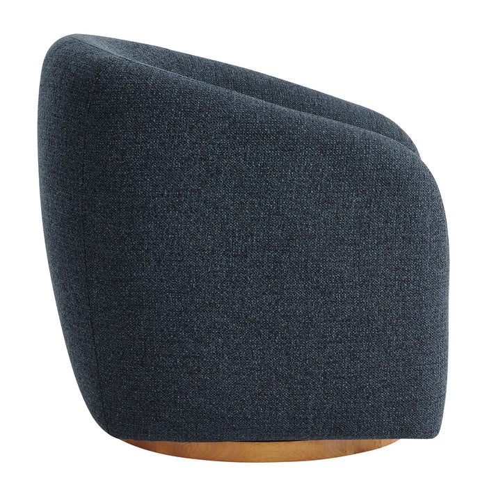 Holland Swivel Chenille Fabric Armchair