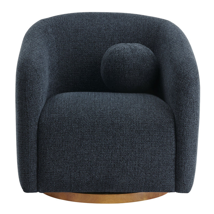 Holland Swivel Chenille Fabric Armchair
