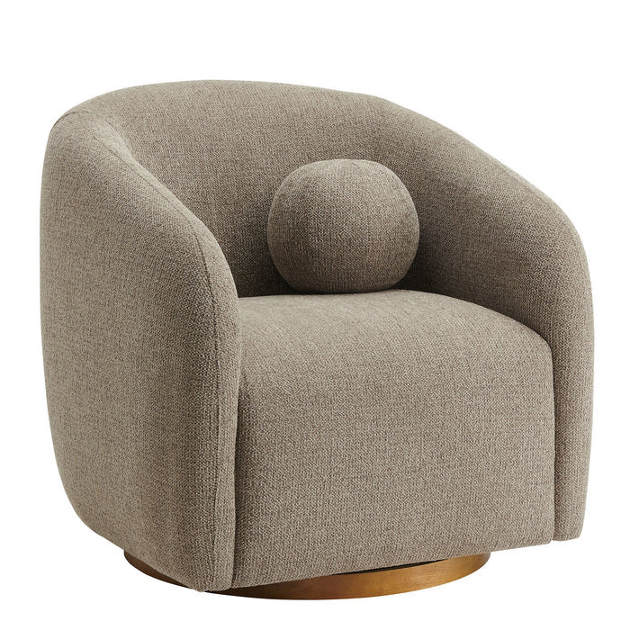 Holland Swivel Chenille Fabric Armchair