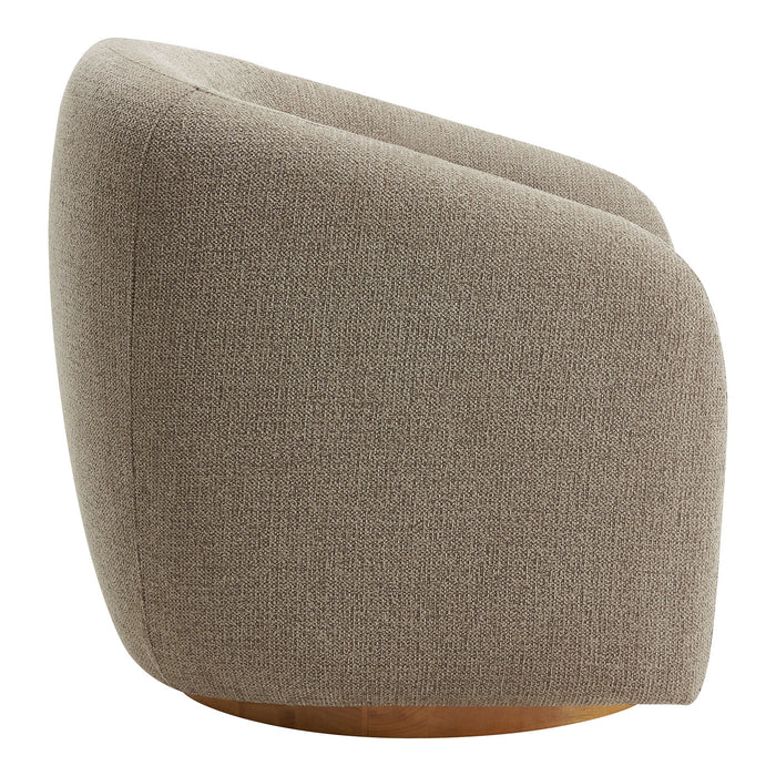Holland Swivel Chenille Fabric Armchair