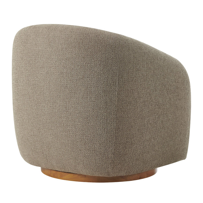 Holland Swivel Chenille Fabric Armchair