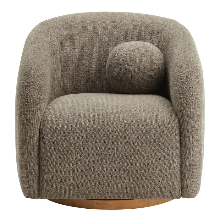 Holland Swivel Chenille Fabric Armchair