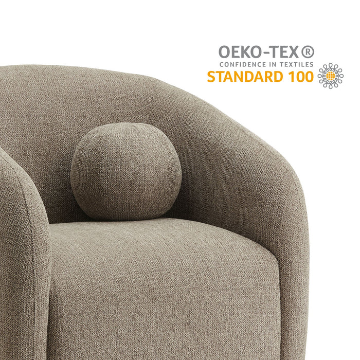 Holland Swivel Chenille Fabric Armchair