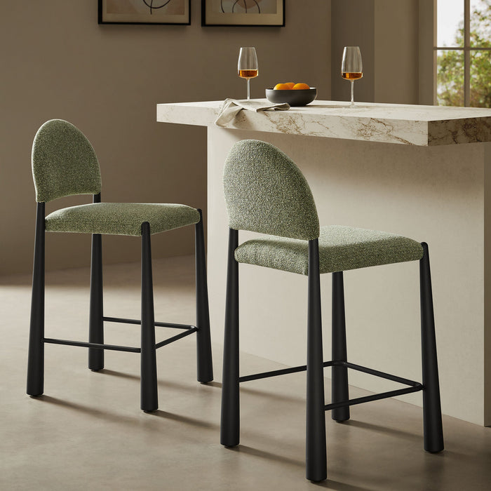 Modway Hayley Upholstered Fabric Counter Stool Living Room Furniture - View 37