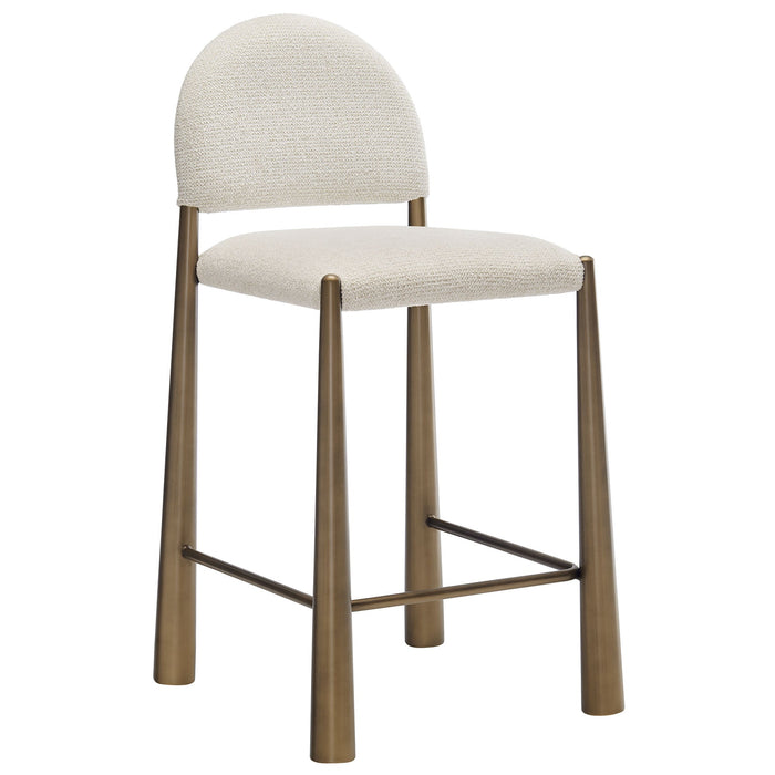 Modway Hayley Upholstered Fabric Counter Stool Living Room Furniture in Brown