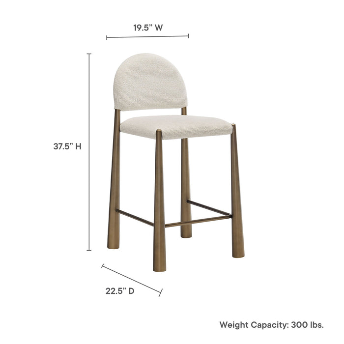 Modway Hayley Upholstered Fabric Counter Stool Living Room Furniture - Close-Up