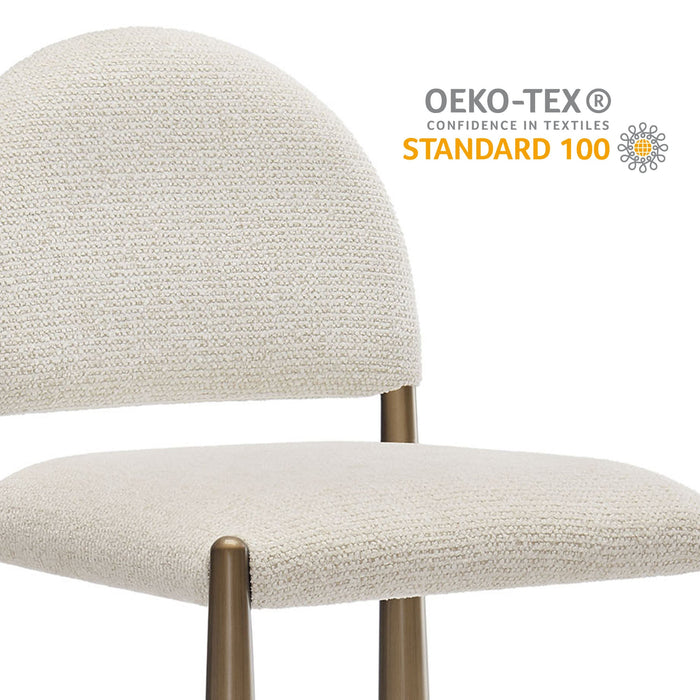 Modway Hayley Upholstered Fabric Counter Stool Living Room Furniture in Brown - Detail View