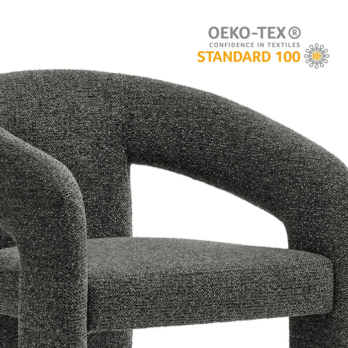 Oslo Barrel Fabric Upholstered Dining Accent Chair