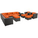 Cohesion 11 Piece Outdoor Patio Sectional Set by Modway - lifestyle in-use