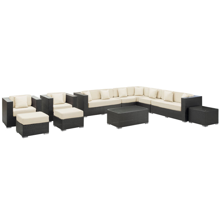 Cohesion 11 Piece Outdoor Patio Sectional Set by Modway - feature highlight