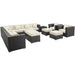 Cohesion 11 Piece Outdoor Patio Sectional Set by Modway - installation view
