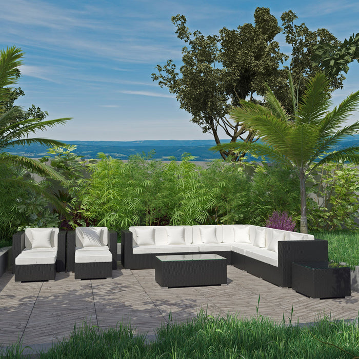 Cohesion 11 Piece Outdoor Patio Sectional Set by Modway - alternate view