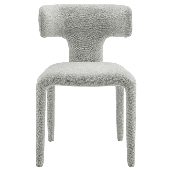 Stellan Curved Back Boucle Upholstered Dining Chair Set of Two