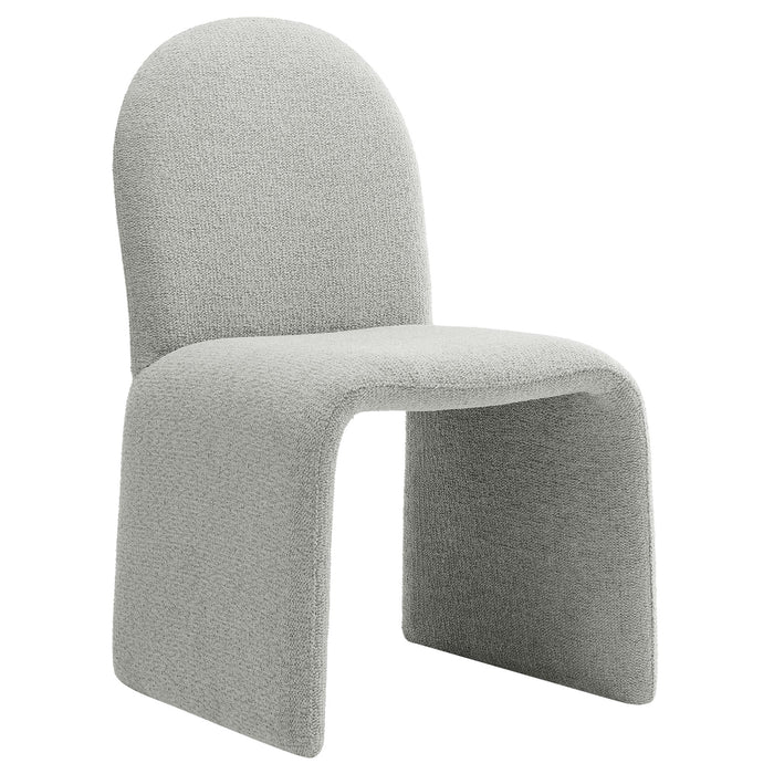 Junia Boucle Upholstered Arch Armless Dining Chair