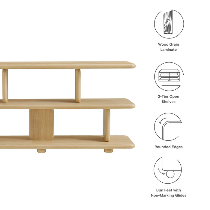 Lyle Sculptural 2-Tier Bookshelf