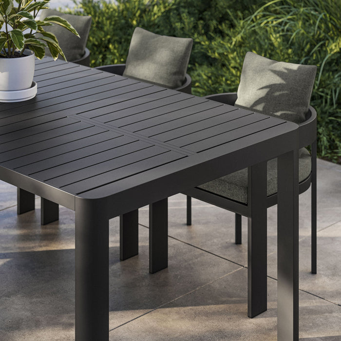 Tahoe Outdoor Patio Aluminum Extendable Dining Table