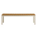 Finn Outdoor Patio Aluminum Bench with Faux Wood Top Set of 2 Natural