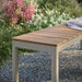 Finn Outdoor Patio Aluminum Bench with Faux Wood Top Set of 2 Natural