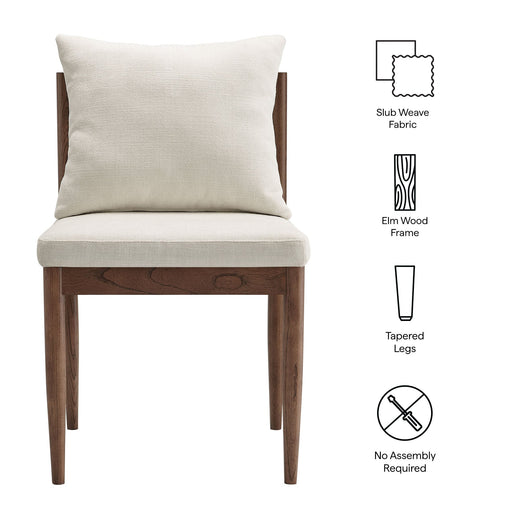 Modway Remington Wood Dining Side Chair in Gray - Side View