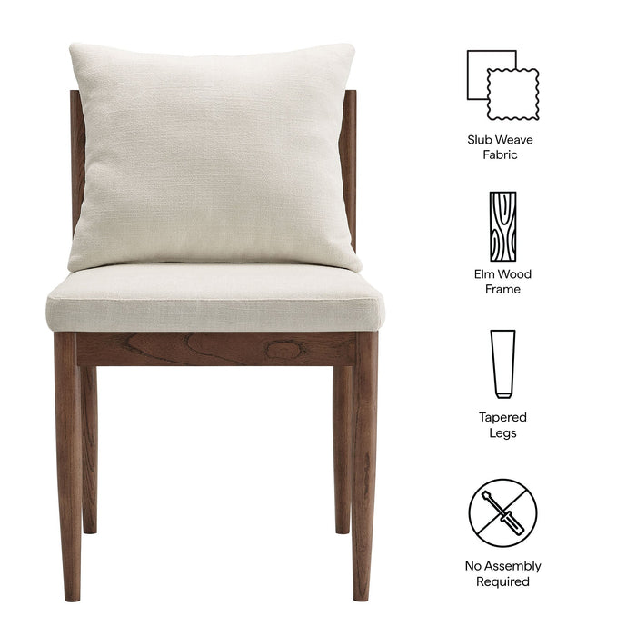 Modway Remington Wood Dining Side Chair in Gray - Side View