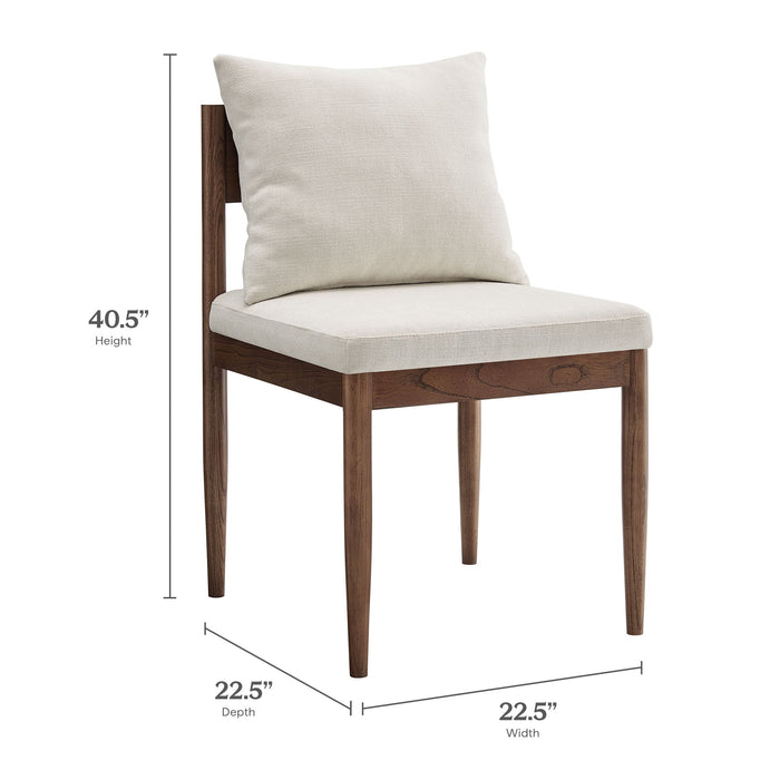 Modway Remington Wood Dining Side Chair in Gray - Detail View
