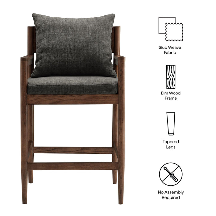 Modway Remington Wood Counter Stool Living Room Furniture - View 10