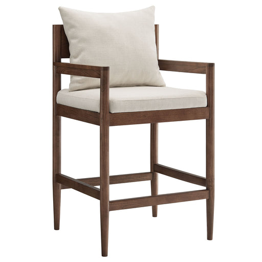 Modway Remington Wood Counter Stool Living Room Furniture in Gray