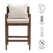 Modway Remington Wood Counter Stool Living Room Furniture in Gray - Side View