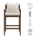 Modway Remington Wood Bar Stool Living Room Furniture in Gray - Side View