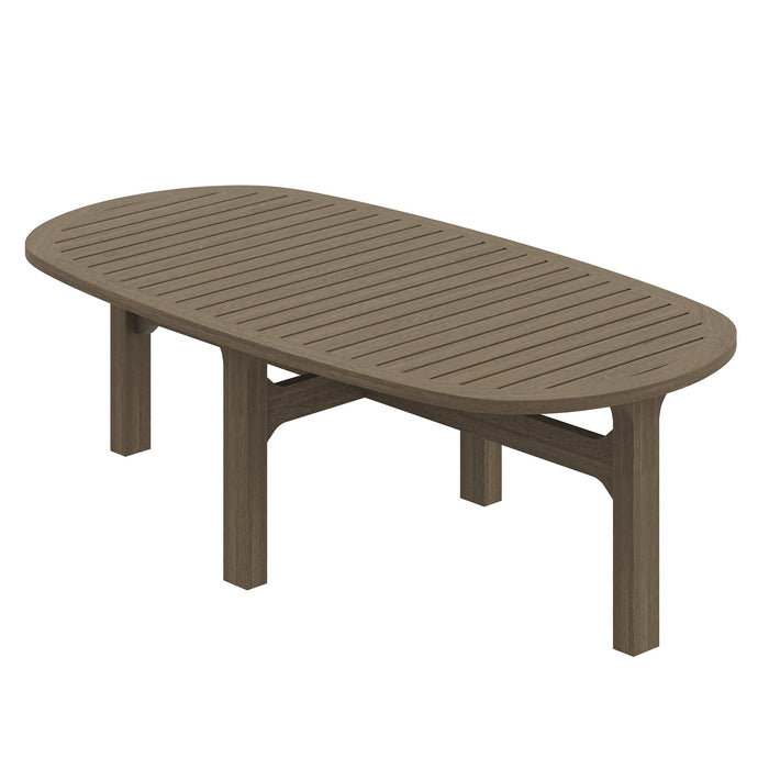 Modway Saratoga Oval Outdoor Patio Teak Wood Coffee Table Living Room Furniture - Features