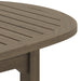 Modway Saratoga Oval Outdoor Patio Teak Wood Coffee Table Living Room Furniture - Installation View