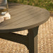 Modway Saratoga Oval Outdoor Patio Teak Wood Coffee Table Living Room Furniture - Close-Up