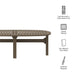 Modway Saratoga Oval Outdoor Patio Teak Wood Coffee Table Living Room Furniture in Gray - Side View