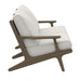 Modway Saratoga Outdoor Patio Teak Wood Loveseat Living Room Furniture - Lifestyle View