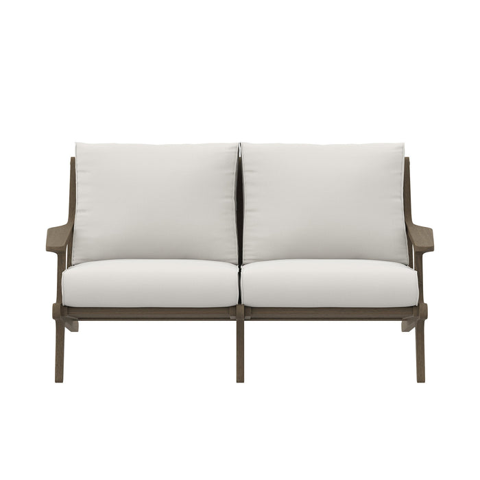 Modway Saratoga Outdoor Patio Teak Wood Loveseat Living Room Furniture - Features