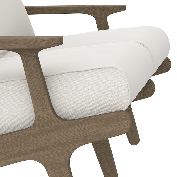 Modway Saratoga Outdoor Patio Teak Wood Loveseat Living Room Furniture - Installation View