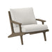 Modway Saratoga Outdoor Patio Teak Wood Armchair Living Room Furniture in White