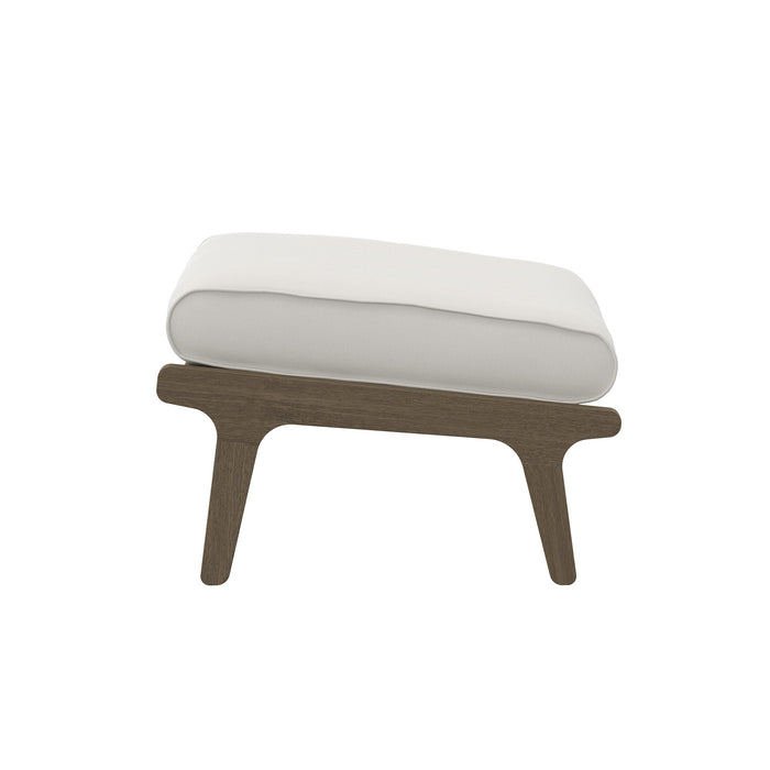 Modway Saratoga Outdoor Patio Teak Ottoman Living Room Furniture - Lifestyle View