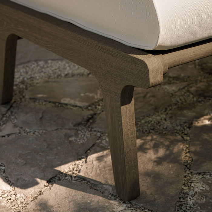 Modway Saratoga Outdoor Patio Teak Ottoman Living Room Furniture - Close-Up