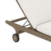 Modway Saratoga Outdoor Patio Teak Chaise Lounge Chair Living Room Furniture - Installation View
