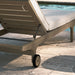 Modway Saratoga Outdoor Patio Teak Chaise Lounge Chair Living Room Furniture - Close-Up