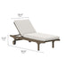 Modway Saratoga Outdoor Patio Teak Chaise Lounge Chair Living Room Furniture in White - Detail View