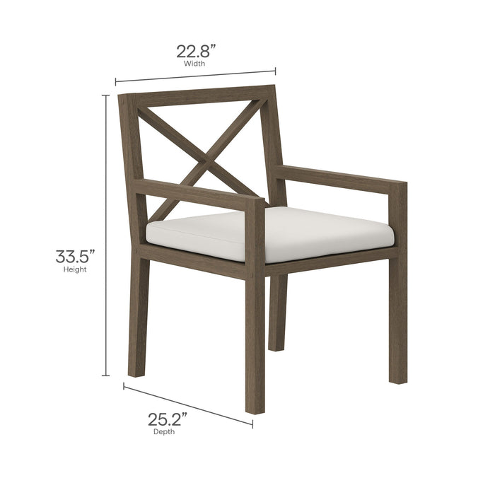 Northlake Outdoor Patio Teak Dining Armchair