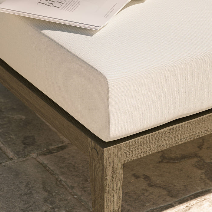 Northlake Outdoor Patio Teak Ottoman